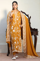 Saffron mustard shawl